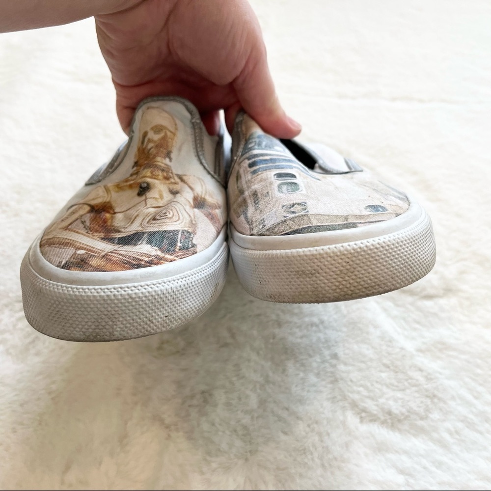 SPERRY X STAR WARS UNISEX SLIP ON SHOE SIZE 10 R2D2 CP30 NOVELTY ART TO WEAR - Picture 3 of 8